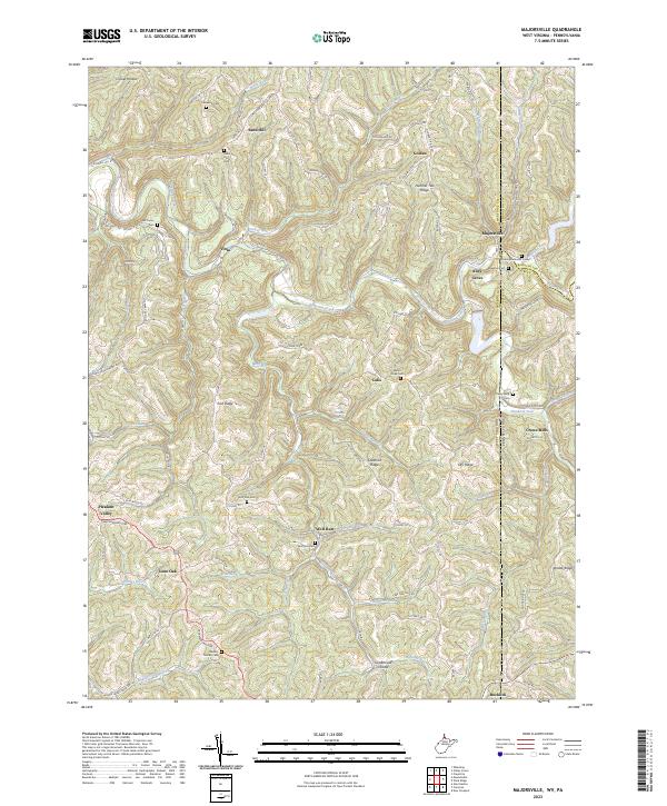 Majorsville topographic map thumbnail