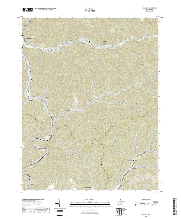 Mallory topographic map thumbnail
