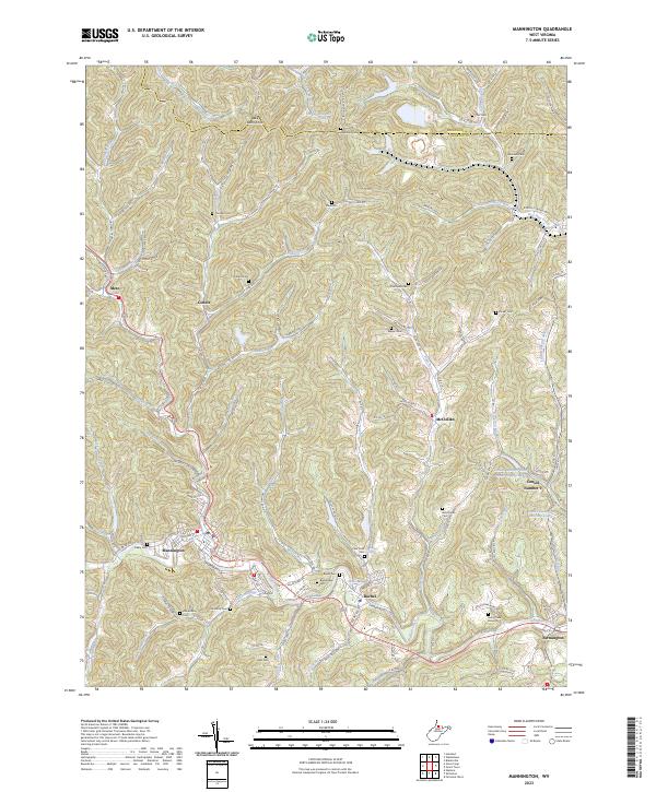 Mannington topographic map thumbnail