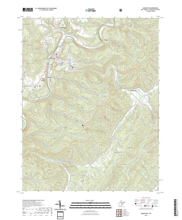 Marlinton topographic map thumbnail