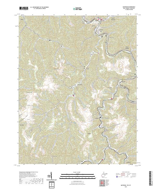 Matewan topographic map thumbnail