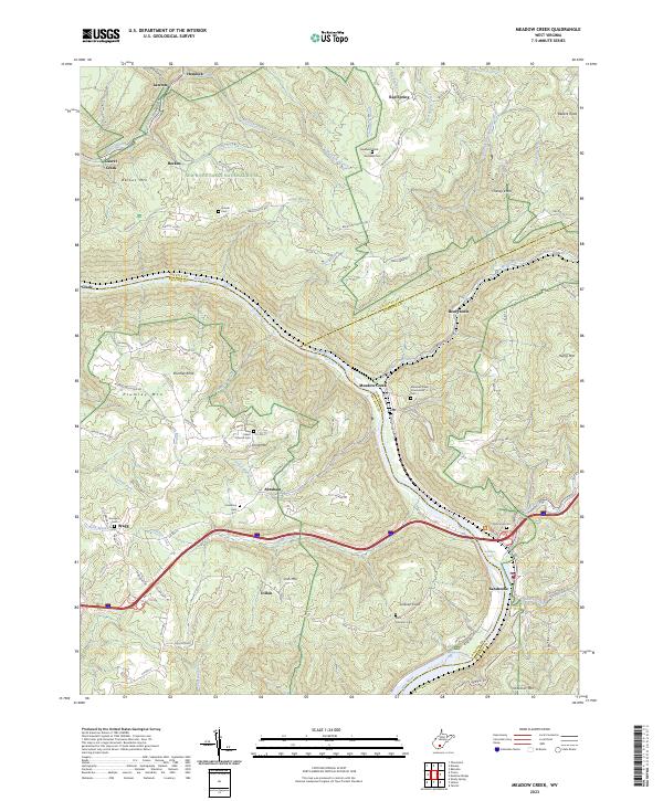 Meadow Creek topographic map thumbnail