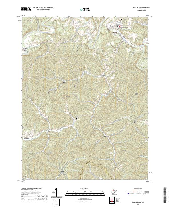 Middlebourne topographic map thumbnail