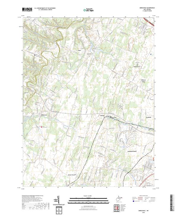 Middleway topographic map thumbnail