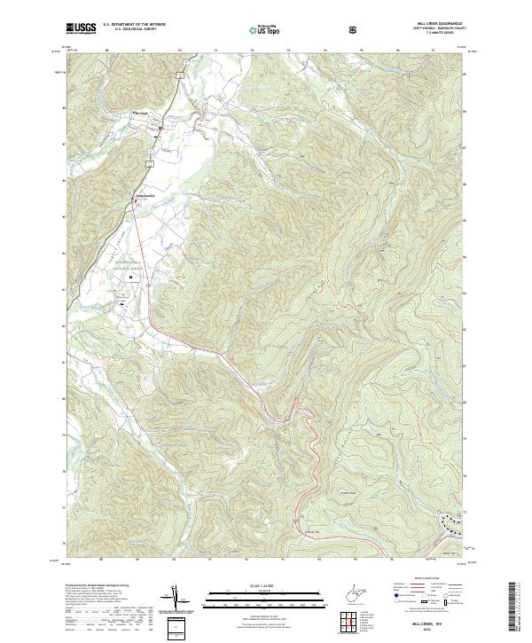 Mill Creek topographic map thumbnail
