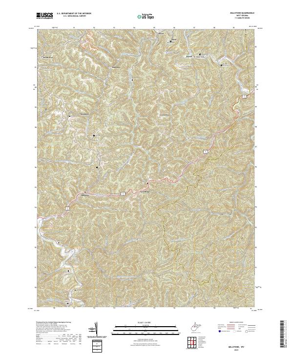 Millstone topographic map thumbnail