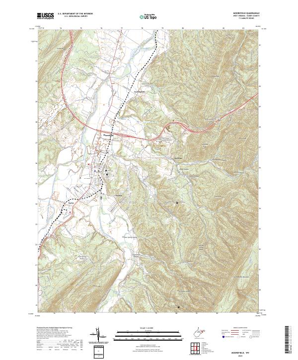 Moorefield topographic map thumbnail