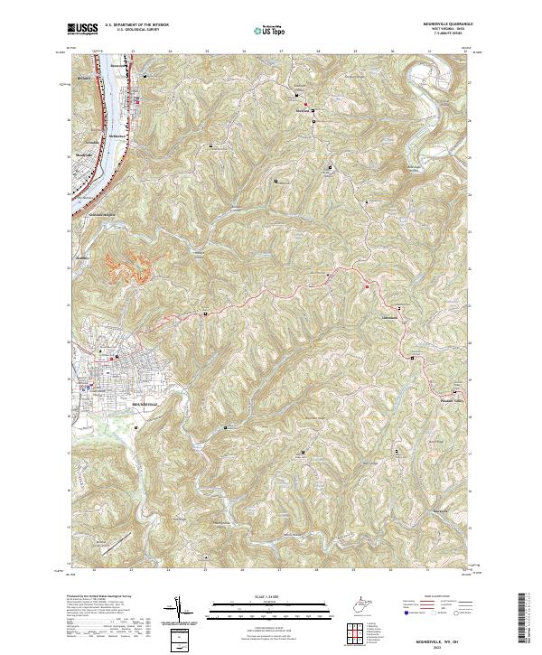 Moundsville topographic map thumbnail