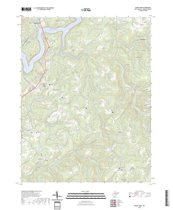Mount Nebo topographic map thumbnail