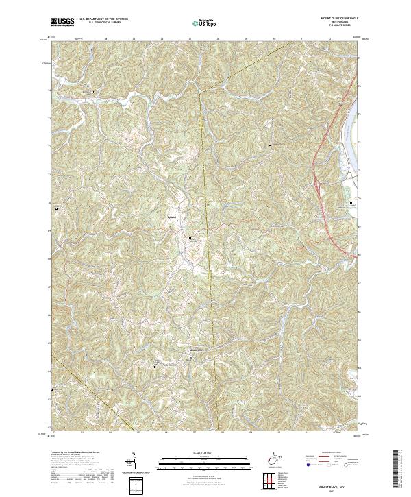 Mount Olive topographic map thumbnail