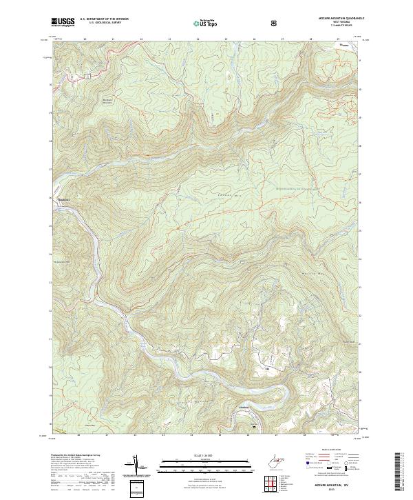 Mozark Mountain topographic map thumbnail