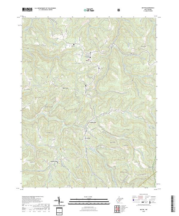 Nettie topographic map thumbnail