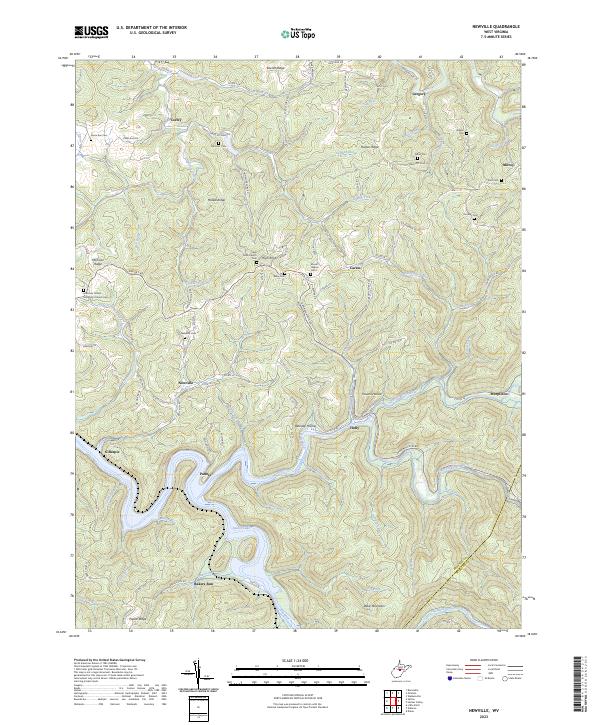 Newville topographic map thumbnail