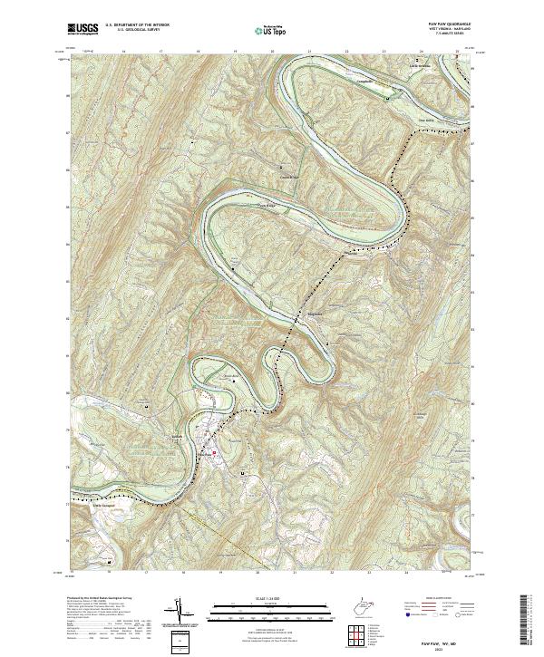 Paw Paw topographic map thumbnail