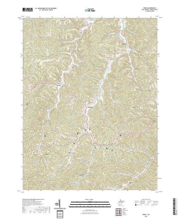 Peniel topographic map thumbnail
