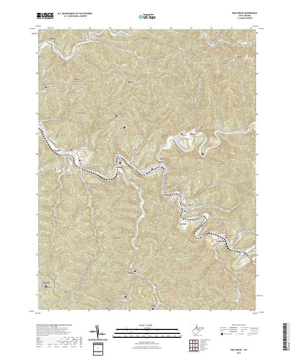 Pine Grove topographic map thumbnail