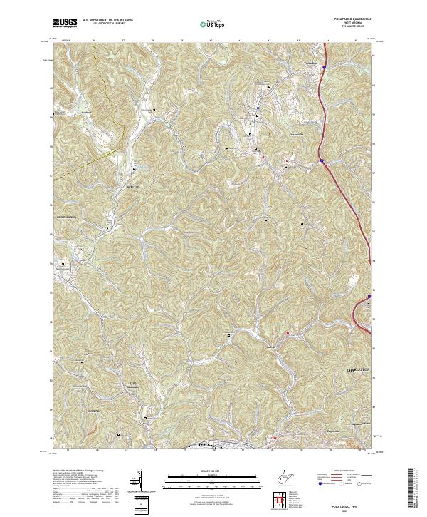 Pocatalico topographic map thumbnail
