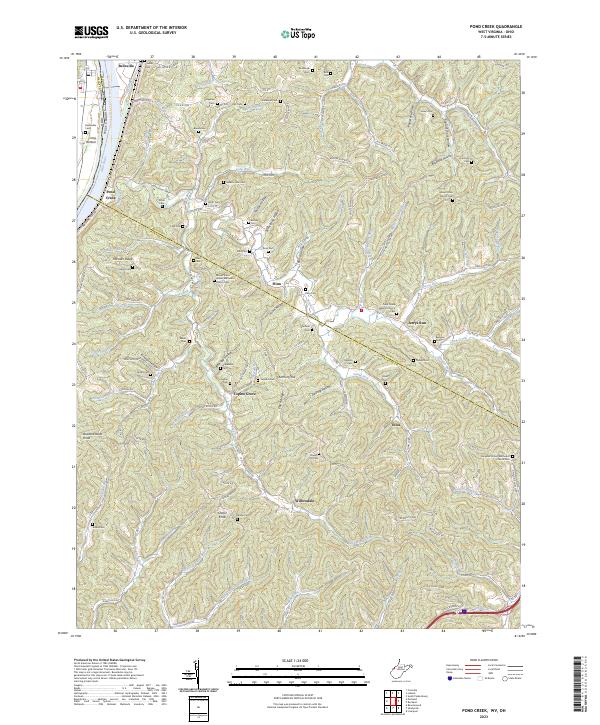 Pond Creek topographic map thumbnail