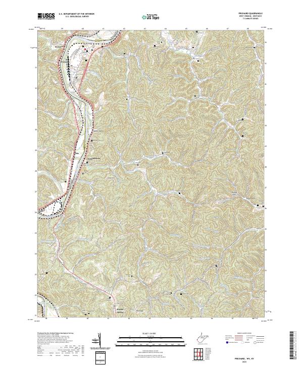 Prichard topographic map thumbnail