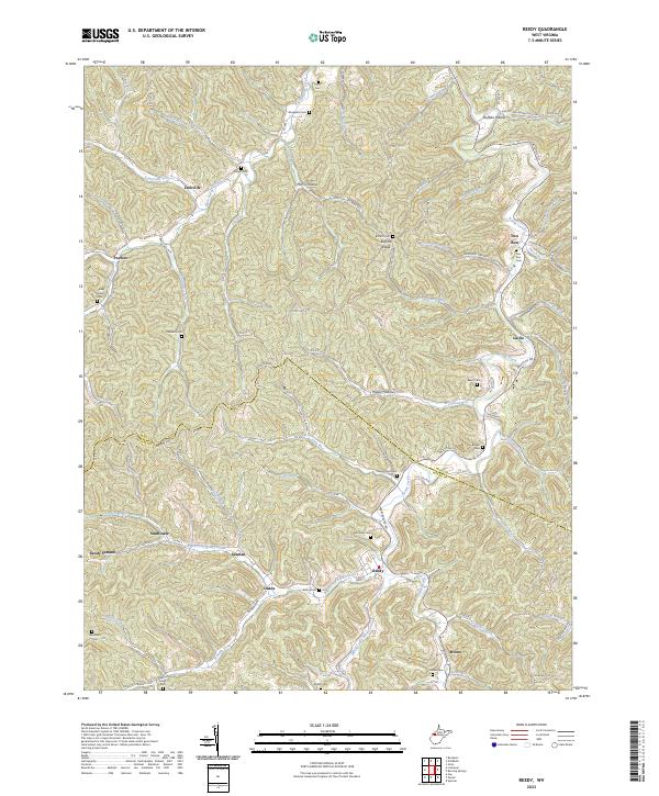 Reedy topographic map thumbnail