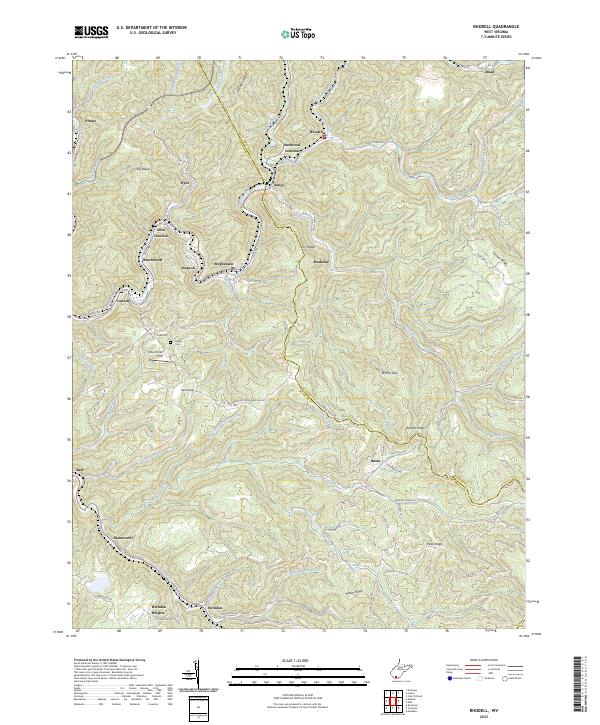 Rhodell topographic map thumbnail