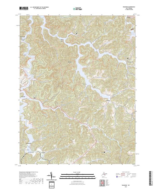 Roanoke topographic map thumbnail