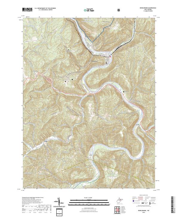 Rowlesburg topographic map thumbnail
