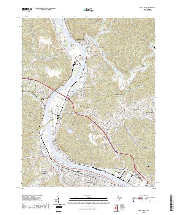 Saint Albans topographic map thumbnail