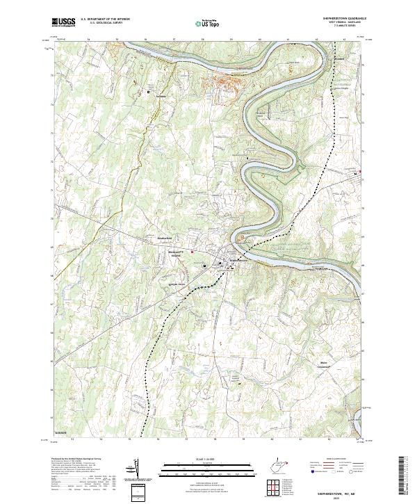 Shepherdstown topographic map thumbnail