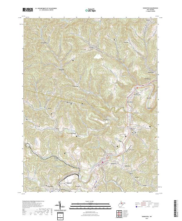 Shinnston topographic map thumbnail