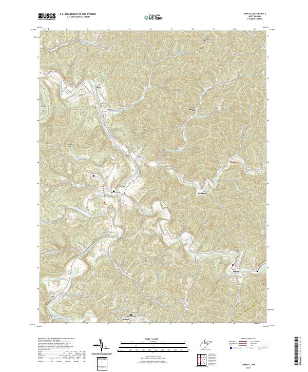 Shirley topographic map thumbnail