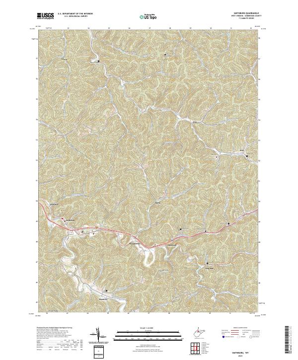 Smithburg topographic map thumbnail