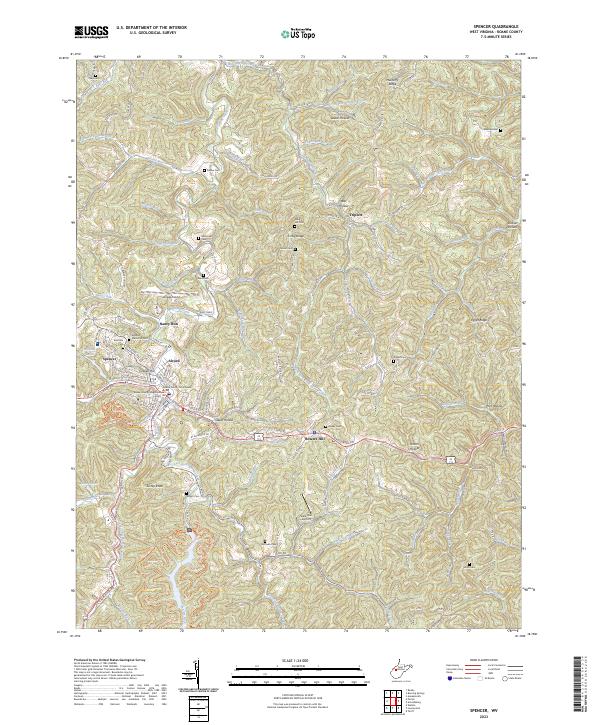 Spencer topographic map thumbnail