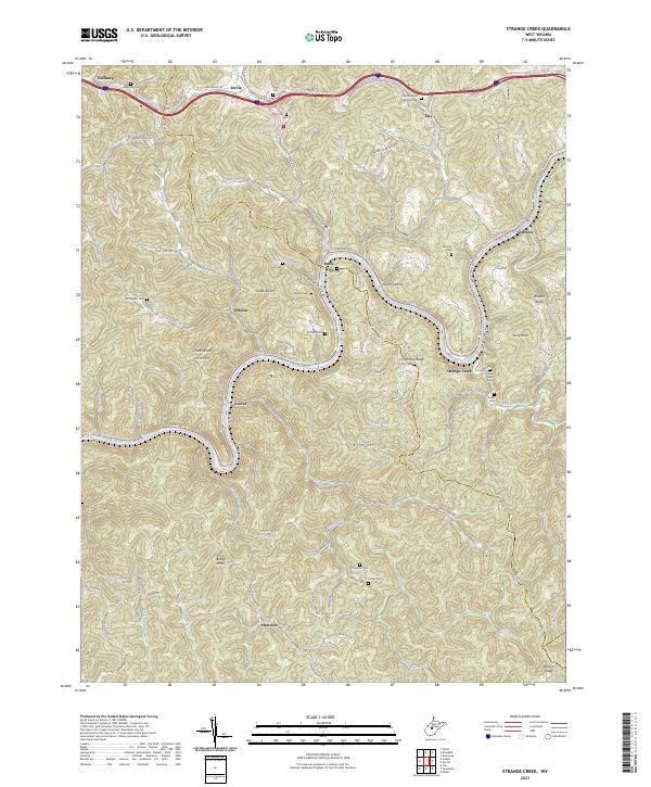 Strange Creek topographic map thumbnail