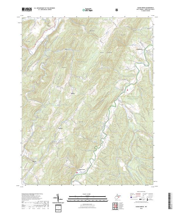 Sugar Grove topographic map thumbnail