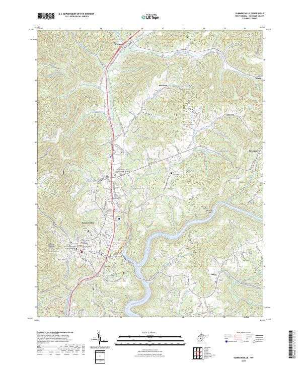 Summersville topographic map thumbnail