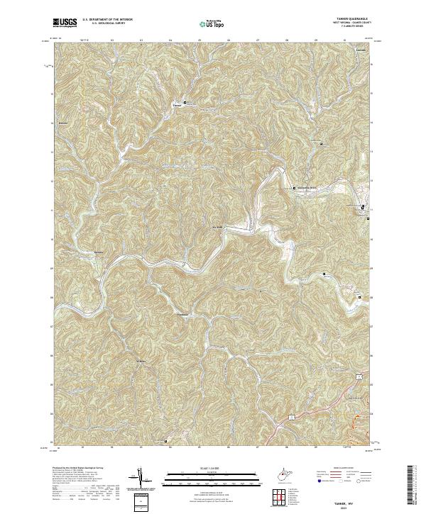 Tanner topographic map thumbnail