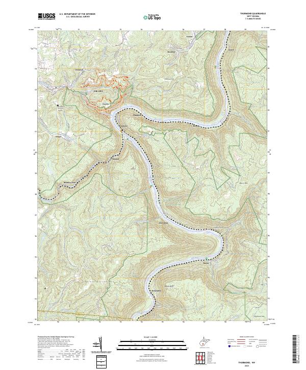 Thurmond topographic map thumbnail