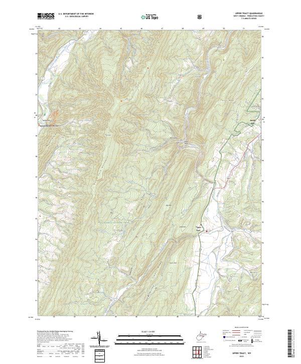 Upper Tract topographic map thumbnail