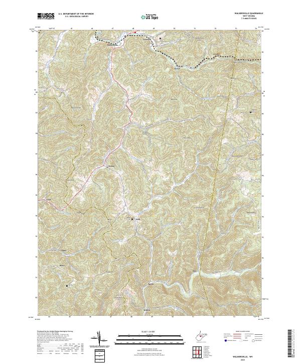 Walkersville topographic map thumbnail