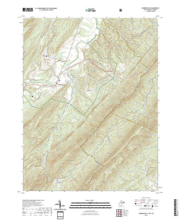 Wardensville topographic map thumbnail