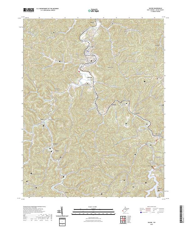 Wayne topographic map thumbnail