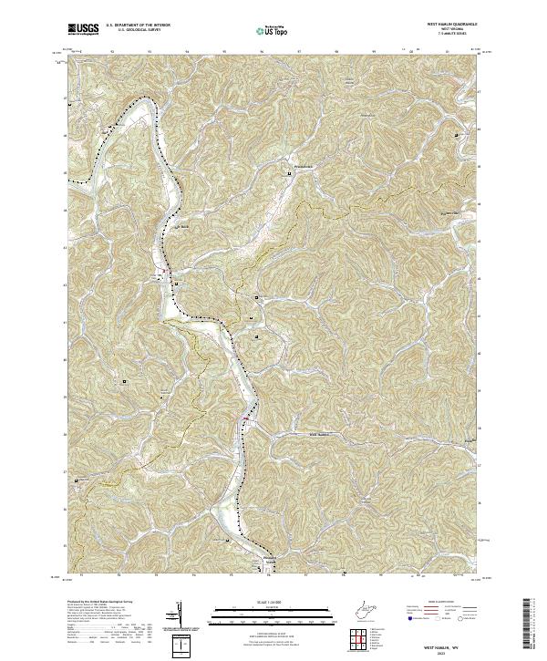 West Hamlin topographic map thumbnail