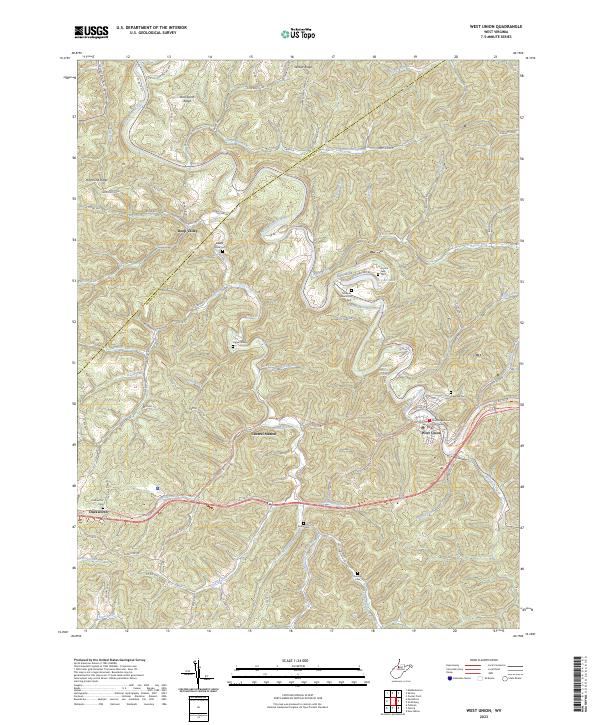 West Union topographic map thumbnail