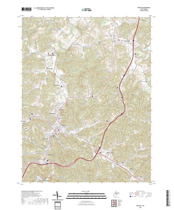 Weston topographic map thumbnail