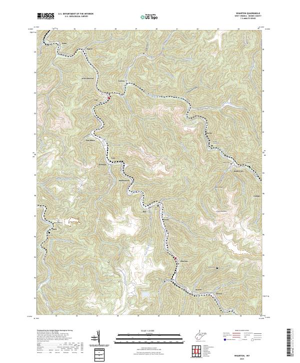 Wharton topographic map thumbnail