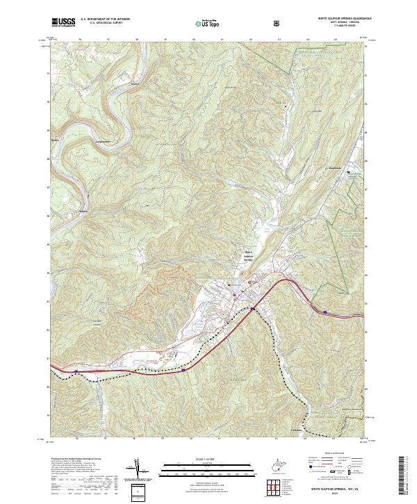 White Sulphur Springs topographic map thumbnail