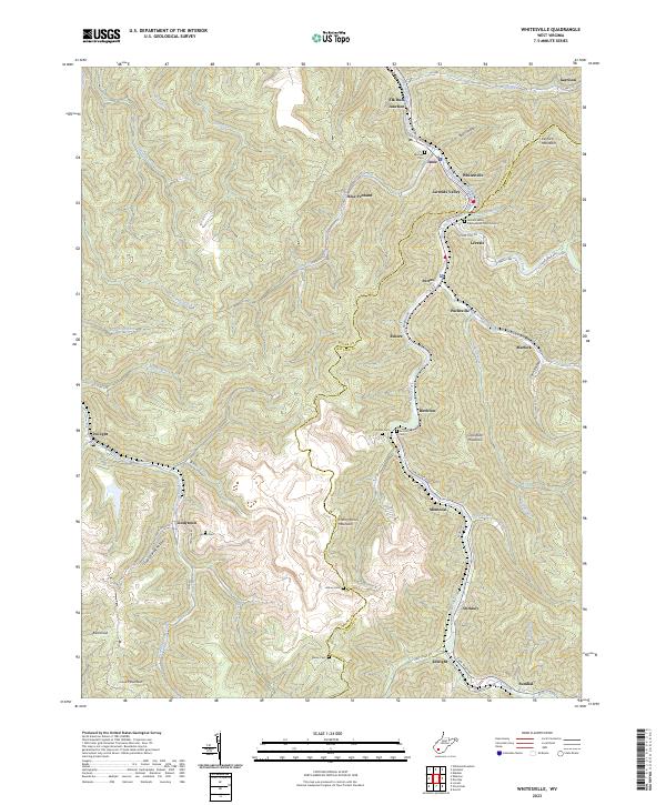 Whitesville topographic map thumbnail