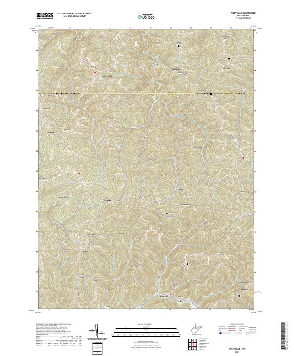 Wileyville topographic map thumbnail