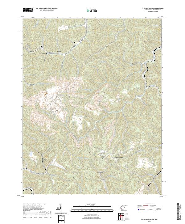 Williams Mountain topographic map thumbnail